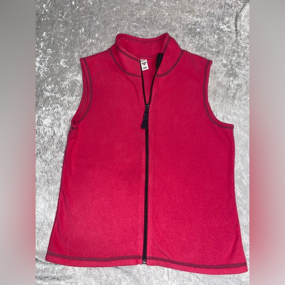 Girls Old Navy Lightweight Fleece Zip up Pink Vest